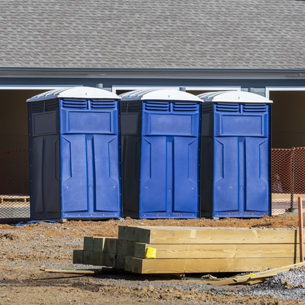 what is the expected delivery and pickup timeframe for the portable restrooms in Gold Hill North Carolina